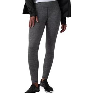 Athleta Gray Altitude Tight leggings size L Fleece Lined